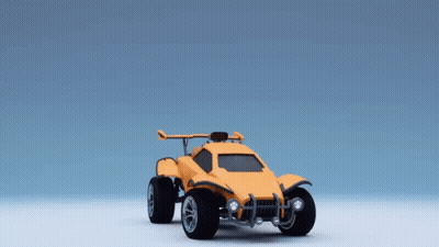 Yellow Toy Car With Black Wheels GIF