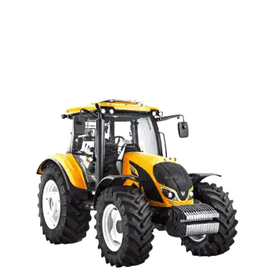 Yellow Tractor With Ique Nivel Sign Sticker