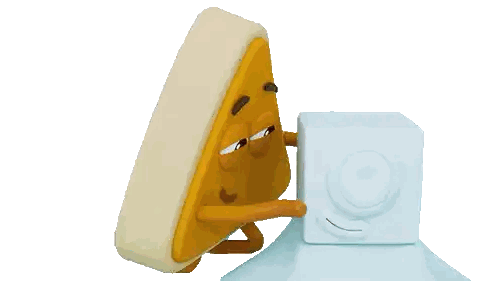 Yellow Triangle And White Square Sticker