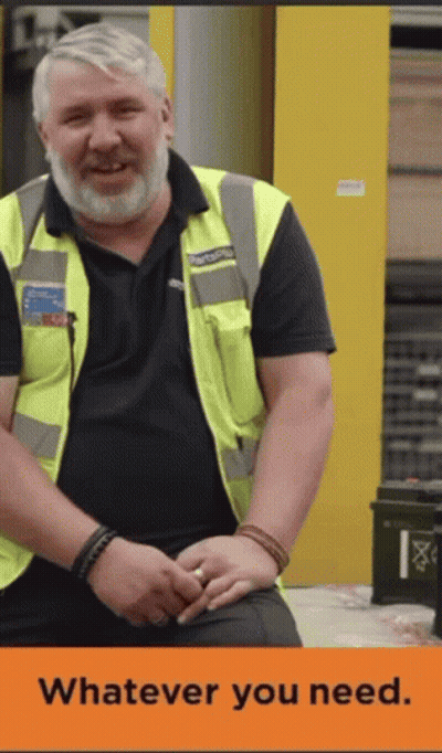 Yellow-Vested Bearded Man Says Whatever You Need GIF