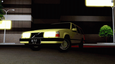 Yellow Volvo Plate B717 GIF