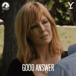 Yellowstone Beth Dutton Agree Good Answer GIF
