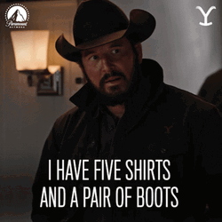 Yellowstone Rip Wheeler I Have Clothes GIF