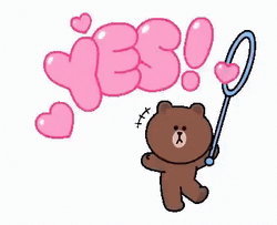 Yes Bubble Cute Bear