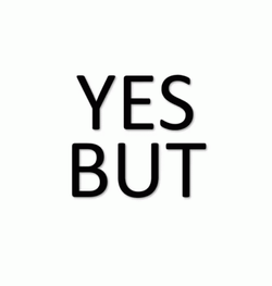 Yes But No Sign Mobile Art GIF