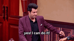 Yes I Can Do It Purple Suit Guy GIF