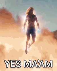 Yes Maam Captain Marvel GIF