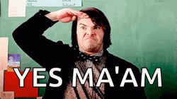 Yes Maam Jack Black GIF