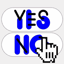 Yes No Choice With Hand GIF