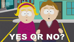 Yes Or No South Park TV Characters GIF