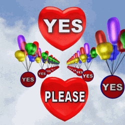 Yes Please Balloons GIF