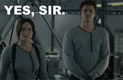 Yes Sir Hunger Games Mockingjay GIF
