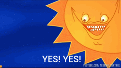 Yes Yes Smiling Sun GIF
