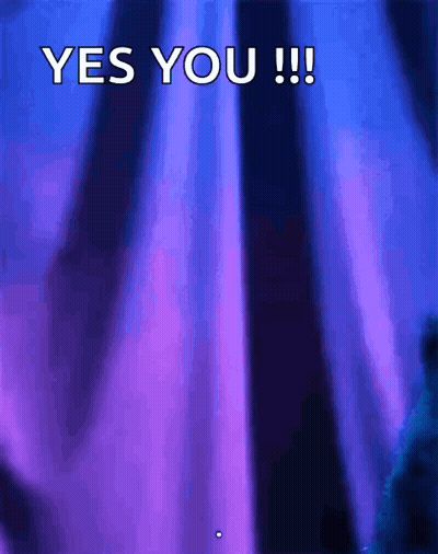 Yes You!!! Text On Purple Background GIF