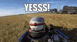 Yesss Field Motor Sport Excited Racer  GIF