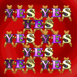 Yesss Flickering Text Moving Art GIF