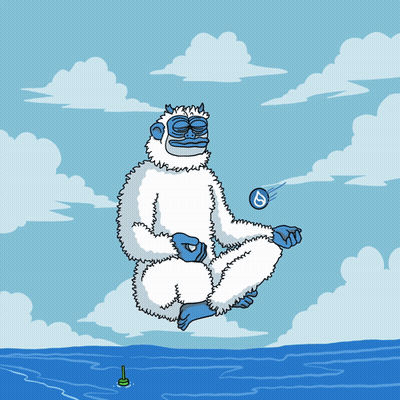 Yeti Sitting In Lotus Position GIF