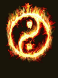 Yin Yang Burning Trace GIF