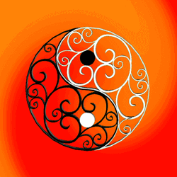 Yin Yang Formed By Curves GIF