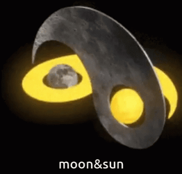 Yin Yang Moon And Sun Rotates GIF