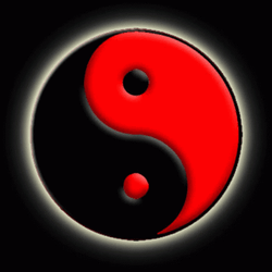 Yin Yang Red And Black GIF
