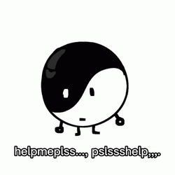 Yin Yang Sad Face Look GIF