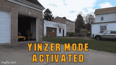 Yinzer Mode Activated Sign In Front Of Garage GIF