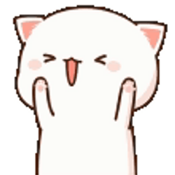 Yipee Smile Peach Cat GIF