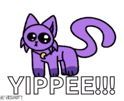 Yipee Violet Cat GIF