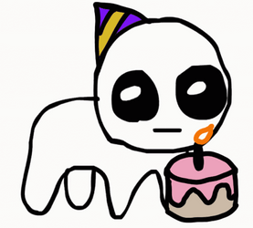 Yippee Creature Birthday Cake GIF