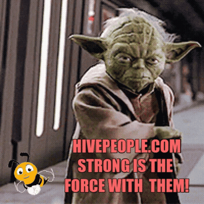 Yoda And Bee With Hivepeople.com GIF
