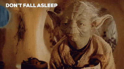 Yoda From Star Wars Sitting With Coffee GIF