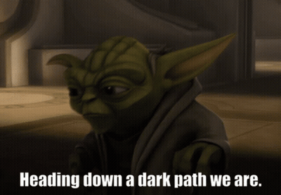 Yoda Heading Down A Dark Path We Are GIF