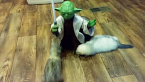 Yoda Holding A Broom GIF