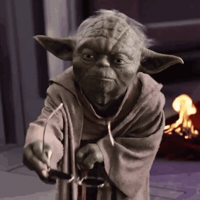 Yoda Holding Glasses GIF