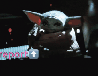 Yoda Pushing Report Button GIF