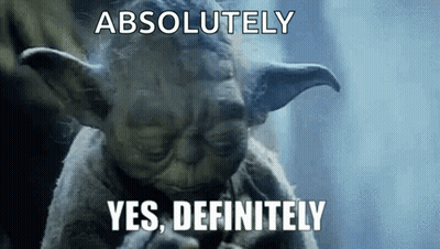 Yoda Saying Absolutely Yes GIF