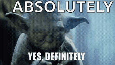 Yoda Saying Absolutely Yes Definitely GIF