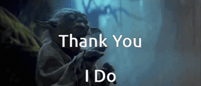 Yoda Saying Thank You GIF