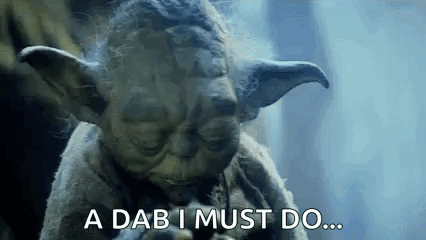 Yoda Smoking Cigarette Says A Dab I Must Do GIF