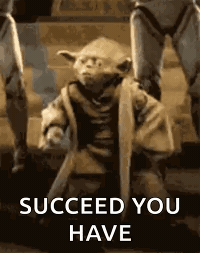 Yoda Statue Saying Succeed You Have GIF