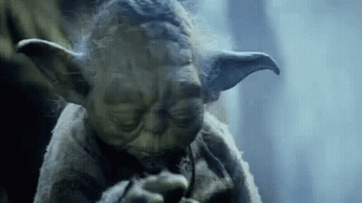 Yoda Statue Smoking Pipe GIF