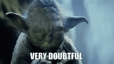 Yoda Statue Very Doubtful GIF