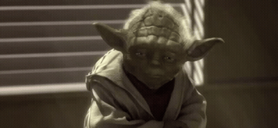 Yoda With Suffering Text GIF
