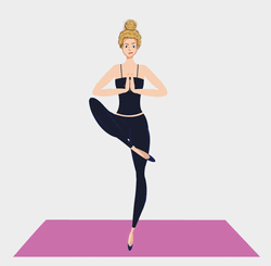 Yoga Home Workout Cartoon GIF