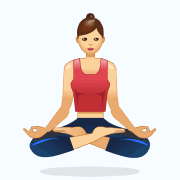 Yoga Lotus Girl Icon GIF