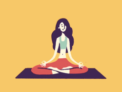 Yoga Love Meditation Girl GIF