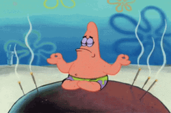 Yoga Meditation Patrick Star GIF