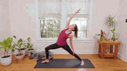 Yoga Reverse Warrior Pose GIF