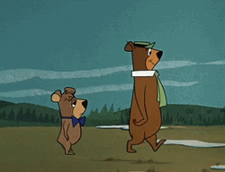 Yogi Bear Boo-Boo Bear Marching GIF